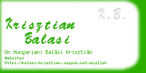 krisztian balasi business card