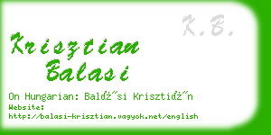 krisztian balasi business card